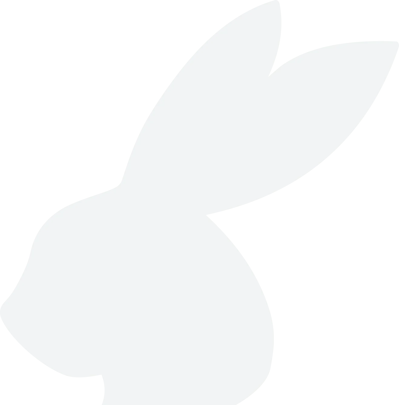 Sylwetka zająca na czarnym tle